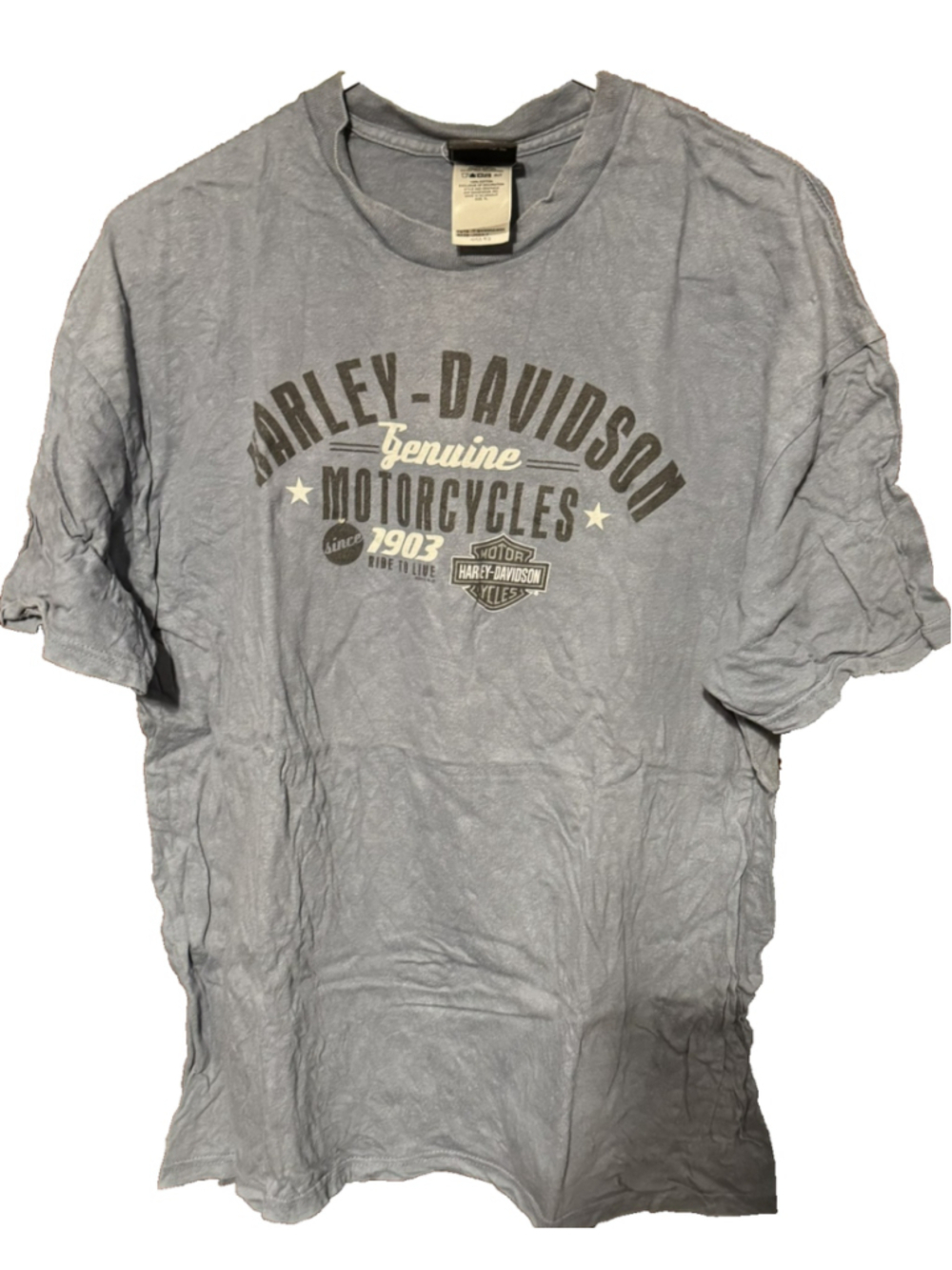 Harley-Davidson of Green Bay Vintage T-Shirt Men Sz XL Blue